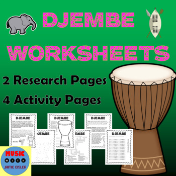 Preview of Instruments of Africa: DJEMBE worksheets
