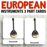 Instruments of Europe 3 Part Cards