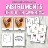Instruments of South America 3-Part Cards Montessori Conti