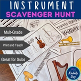 Instruments of an Orchestra Scavenger Hunt - Word Wall - E