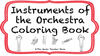 Preview of Musical Instruments Coloring Pages