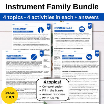 Preview of Instrument Family Bundle: Brass, Percussion, Woodwind, String