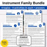 Instrument Family Bundle: Brass, Percussion, Woodwind, String