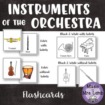 Preview of Instruments of the Orchestra: Flashcards