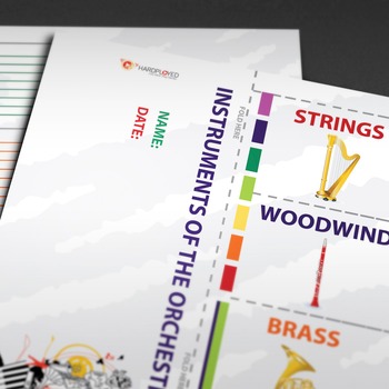 Preview of Instruments of the Orchestra Foldable Music Activity