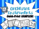 Orchestra Instruments Quick Print SAMPLER!