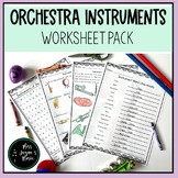 Instruments of the Orchestra Worksheet Pack