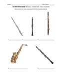 Instruments of the Orchestra Worksheets: Brass, Woodwind, 