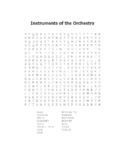 Instruments of the Orchestra - word search