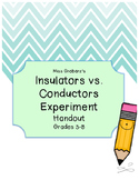 Insulators vs. Conductors Experiment Handout