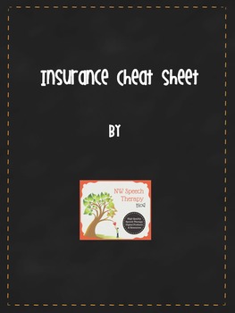 Preview of Insurance Cheat Sheet