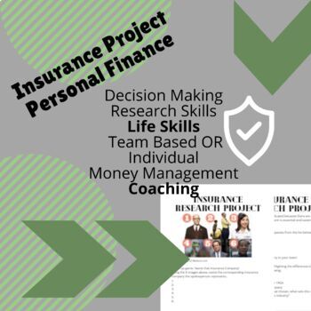 Preview of Insurance Research PROJECT | Finance | SIMPLE Student Focused | RELEVANT & FUN!