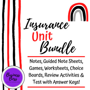 Preview of Insurance Unit Bundle