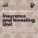 Insurance and Investing Unit: Personal Finance Complete Unit