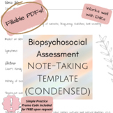 Intake Assessment Note-Taking Template (Condensed Version)