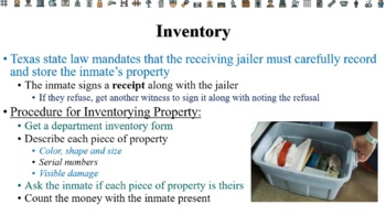Preview of Intake Procedures PowerPoint + Notes for Correctional Services