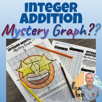 Preview of Integer Addition Practice Activity with Coordinate Graphing Picture