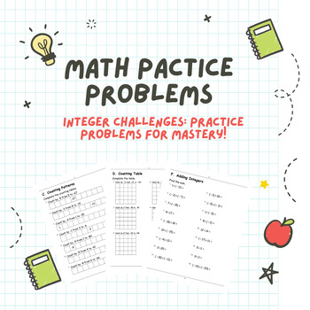 Preview of Exploring Integer Arithmetic: Worksheets with Negative and Positive Numbers