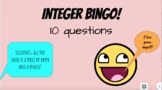 Integer BINGO: Adding & Subtracting both Positive & Negati