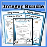 Integer BUNDLE! Entire Unit, Differentiated Notes and Work