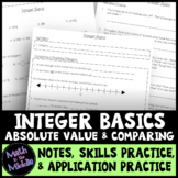 Integer Basics: Absolute Value & Comparing - Notes, Practi