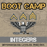 Integer Boot Camp - Printable & Digital Differentiated Pra