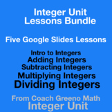 Integers Pre-Algebra Unit Google Slides Lesson
