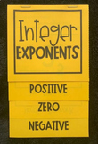 Integer Exponents Foldable for Interactive Notebooks
