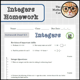 Integer Homework, 4 versions! Each with own solutions page