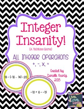 Preview of Integer Insanity
