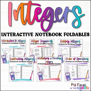 Preview of Integer Interactive Notebook Foldable Bundle
