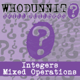 Integer Mixed Operations Whodunnit Activity - Printable & 