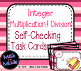 Multiplying and Dividing Integers Self-Checking Task Cards