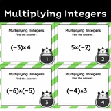 Integer Multiplication Scoot Activity with Task Cards