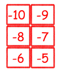 Integer Number Cards