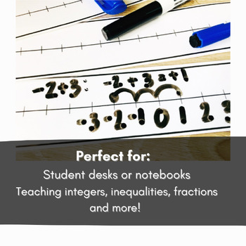 printable integer number lines for student use tpt