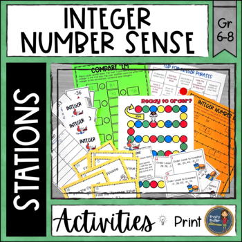 Preview of Integer Number Sense Math Stations