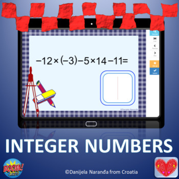 Preview of Integer Numbers Order Of Operations Boom Card