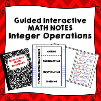 Preview of Integer Operation Rules Math Interactive Foldable