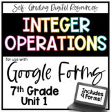 Integer Operations - 7th Grade Math Google Forms Bundle