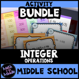 Integer Operations Activities BUNDLE - includes paper & digital