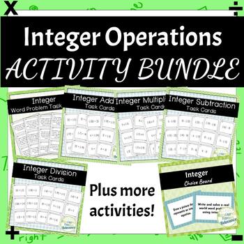 Preview of Integer Operations Activity Bundle - Add Subtract Multiply Divide Integers