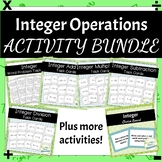 Integer Operations Activity Bundle - Add Subtract Multiply