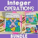 Easter Coloring Pages Integer Operations Color by Number C
