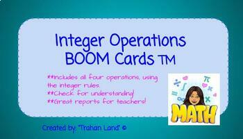 Preview of Integer Operations BOOM Cards