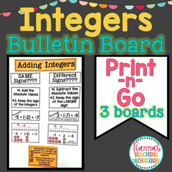 Preview of Integer Operations Bulletin Board