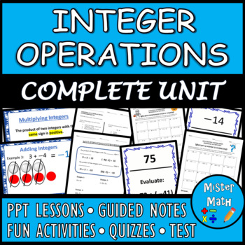 Preview of Integer Operations COMPLETE UNIT