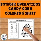 Integer Operations Candy Corn Coloring Sheet