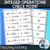 Integer Operations Checkpoint Matching Activity TEKS 6.3c 6.3d