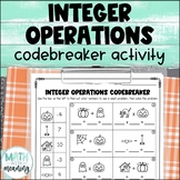 Halloween Math Integer Operations Activity - Add, Subtract